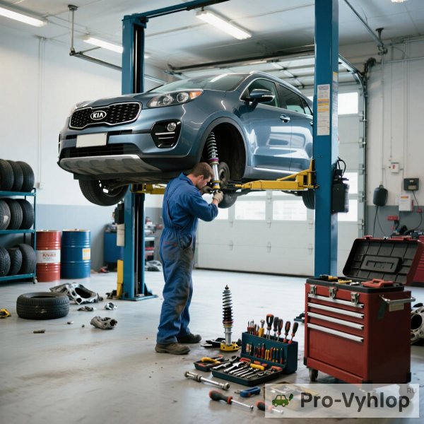 Замена передних амортизаторов на Kia Sportage 3 (QL, 2016-2021)