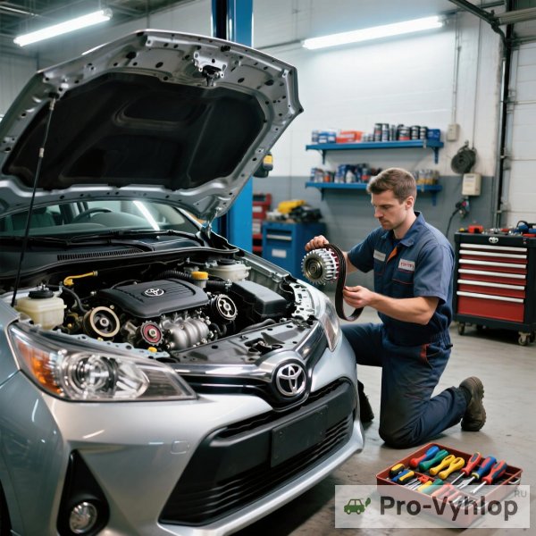 Замена ремня генератора на Toyota Yaris 3 (2015) 1.5 1NZ-FE с кондиционером